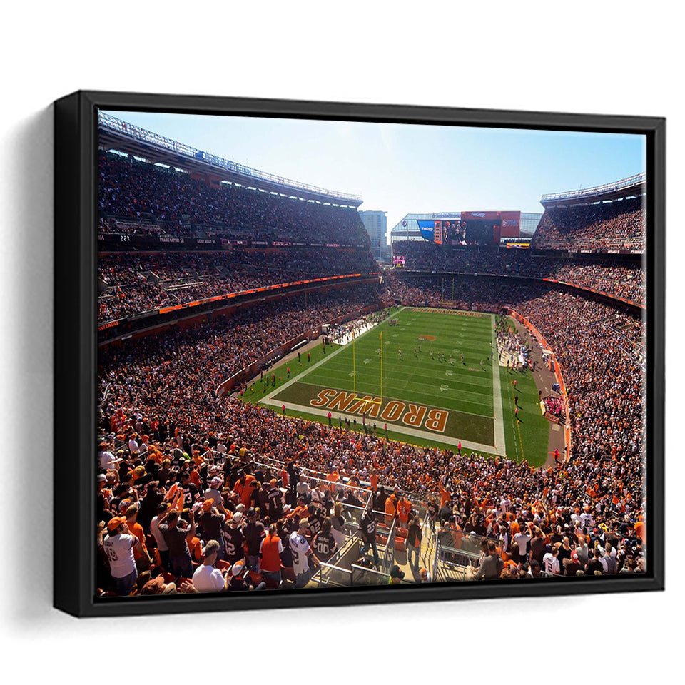 First Energy Stadium Wall Art Cleveland Browns Stadium Framed Canvas Prints,Sport Stadium Art Prints, Fan Gift