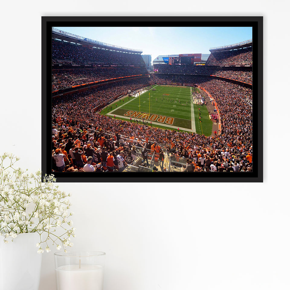 First Energy Stadium Wall Art Cleveland Browns Stadium Framed Canvas Prints,Sport Stadium Art Prints, Fan Gift