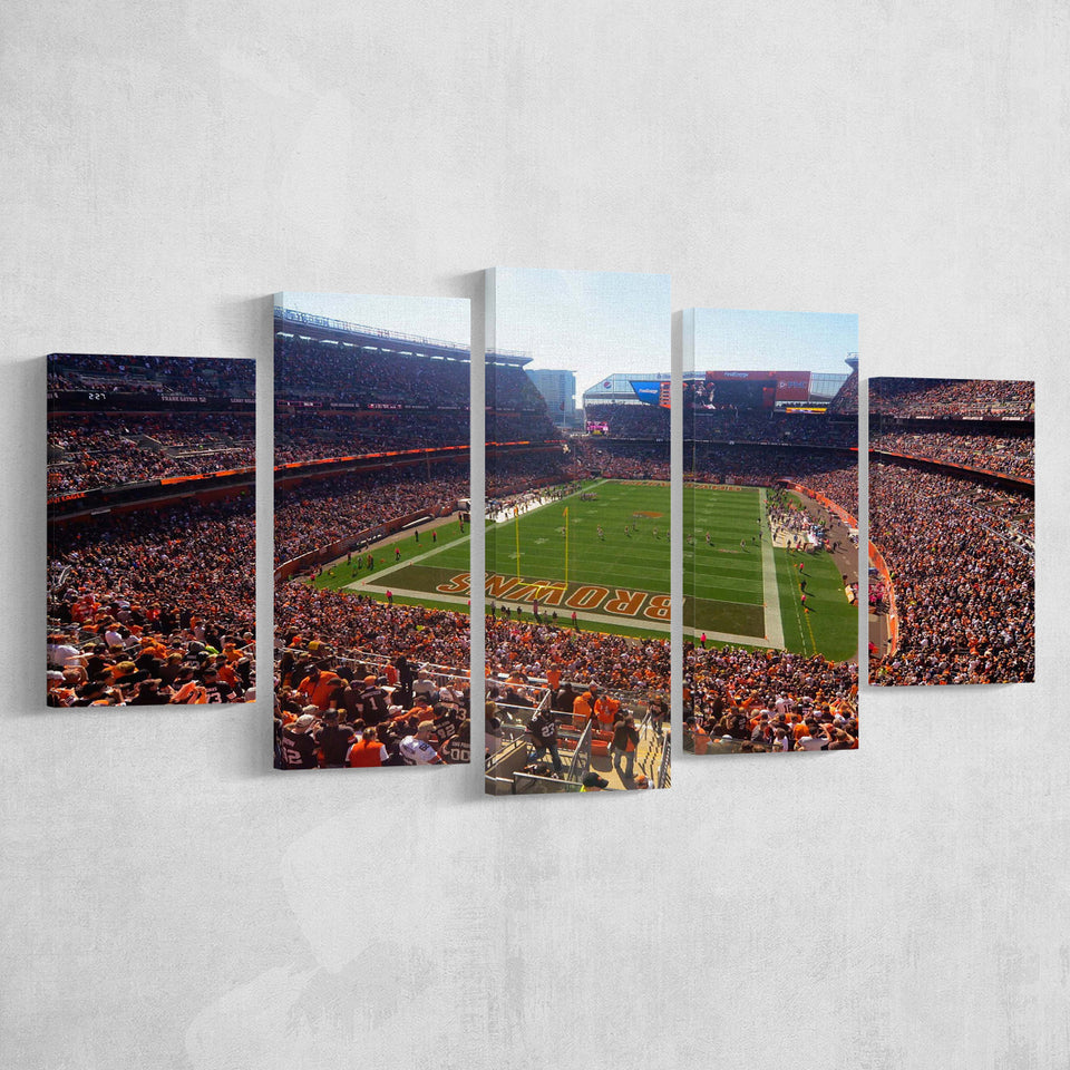 First Energy Stadium Wall Art Cleveland Browns Stadium Canvas Prints,Multi Panels,Sport Stadium Art Prints, Fan Gift