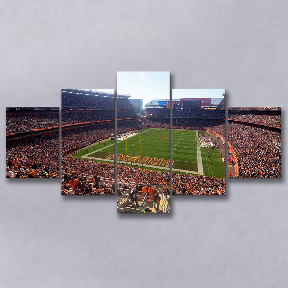 First Energy Stadium Wall Art Cleveland Browns Stadium Canvas Prints,Multi Panels,Sport Stadium Art Prints, Fan Gift