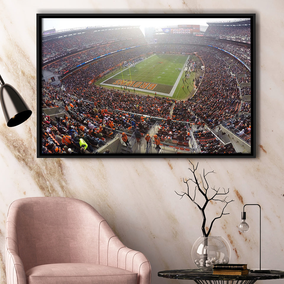 First Energy Wall Art Cleveland Browns Stadium Framed Canvas