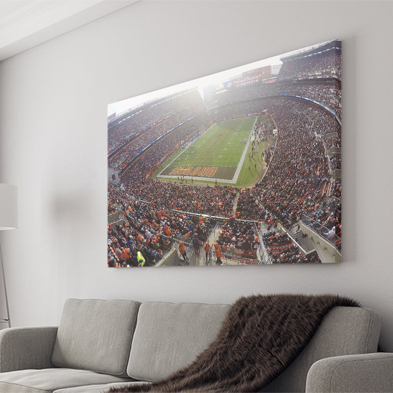 First Energy Wall Art Cleveland Browns Stadium Canvas Prints American,Sport Stadium Art Prints, Fan Gift, Wall Decor