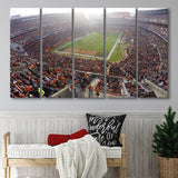 First Energy Wall Art Cleveland Browns Stadium Canvas Prints American,Multi Panels B,Sport Stadium Art Prints, Fan Gift