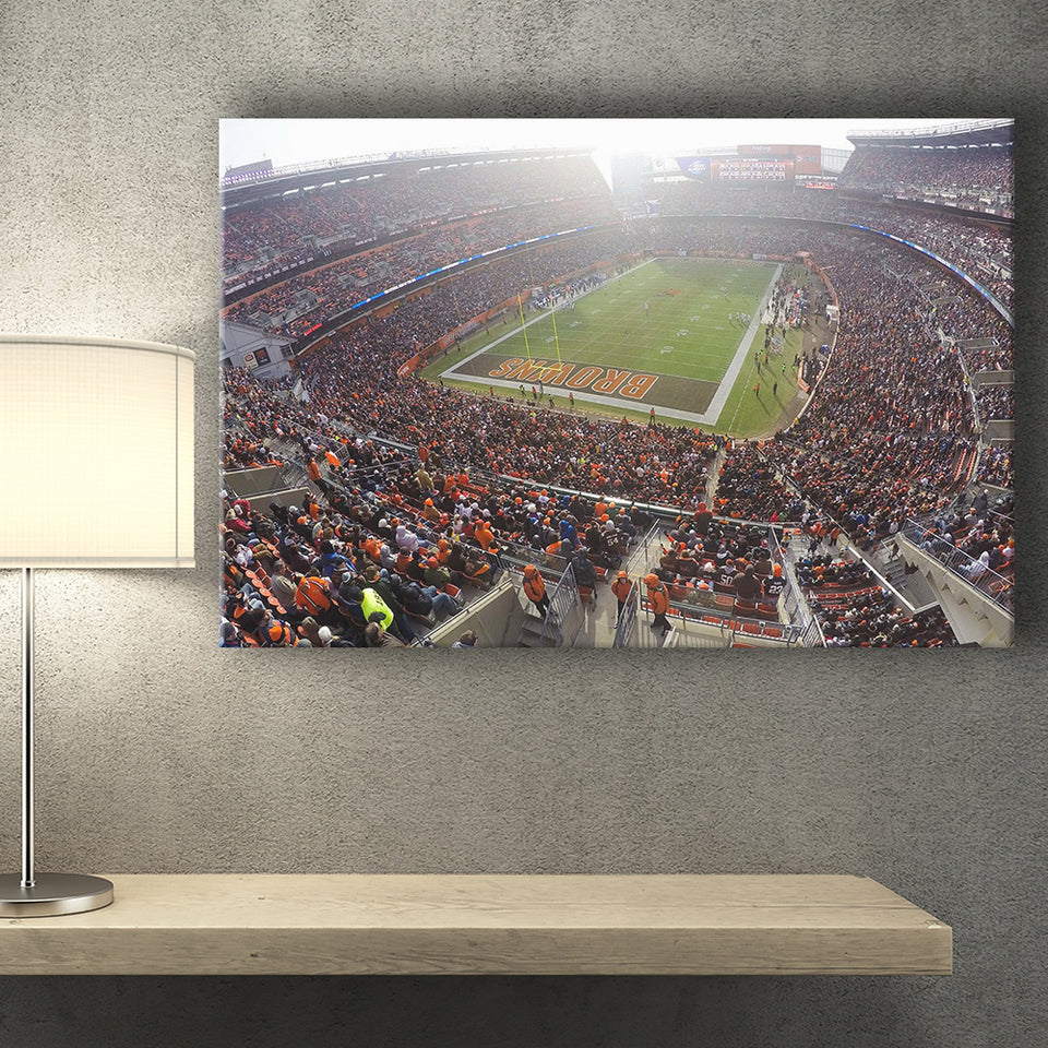 First Energy Wall Art Cleveland Browns Stadium Canvas Prints American,Sport Stadium Art Prints, Fan Gift, Wall Decor