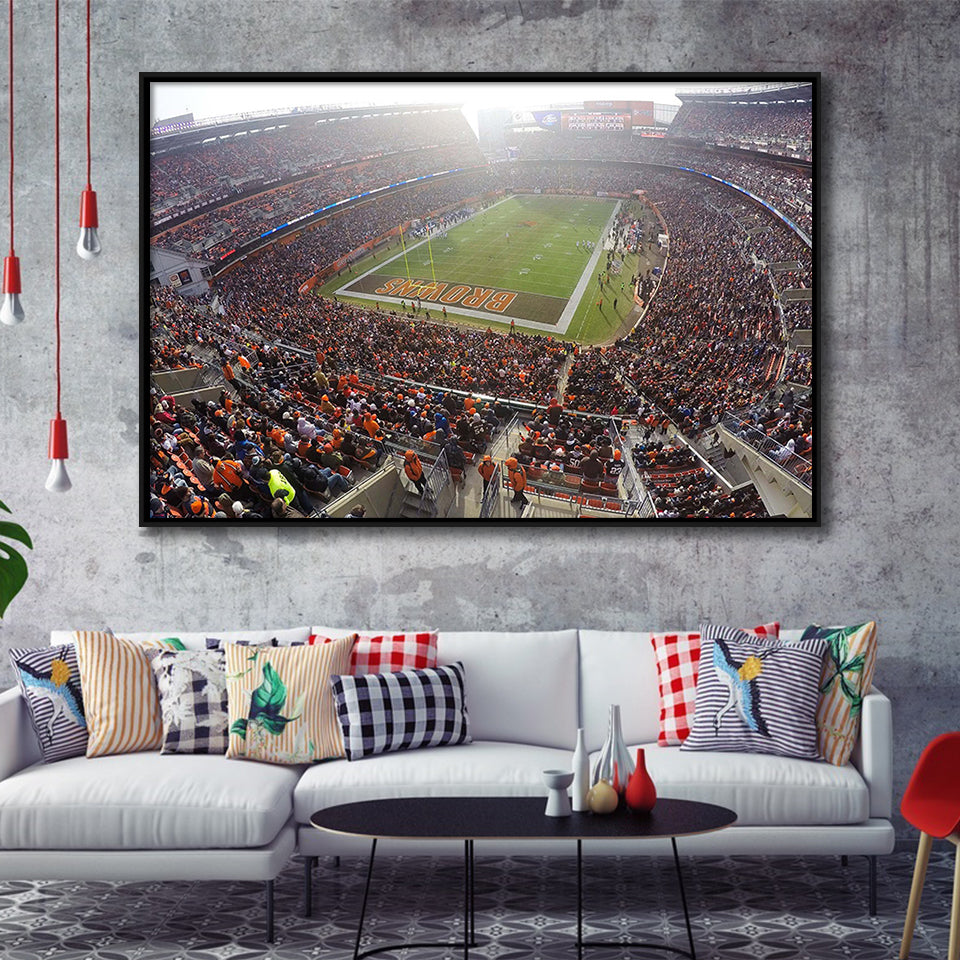 First Energy Wall Art Cleveland Browns Stadium Framed Canvas