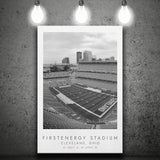 Firstenergy Stadium Cleveland Browns Football Lovers Black And White Art Canvas Prints Wall Art Home Decor
