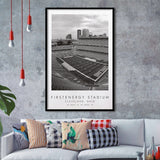 Firstenergy Stadium Cleveland Browns Football Lovers Black And White Art Framed Art Prints Wall Art Decor, Framed Picture