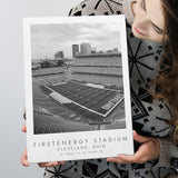 Firstenergy Stadium Cleveland Browns Football Lovers Black And White Art Canvas Prints Wall Art Home Decor