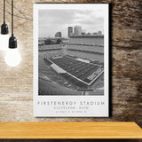 Firstenergy Stadium Cleveland Browns Football Lovers Black And White Art Canvas Prints Wall Art Home Decor