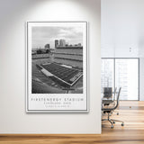 Firstenergy Stadium Cleveland Browns Football Lovers Black And White Framed Canvas Prints Wall Art Home Decor, Floating Frame