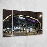 Fiserv Forum Arena at Night, Stadium Canvas, Sport Art, Gift for him, Multi Panels B, Canvas Prints Wall Art Decor