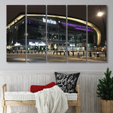 Fiserv Forum Arena at Night, Stadium Canvas, Sport Art, Gift for him, Multi Panels B, Canvas Prints Wall Art Decor
