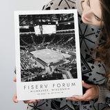 Fiserv Forum Milwaukee Bucks Basketball Lovers Black And White Art Canvas Prints Wall Art Home Decor