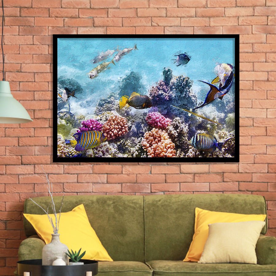 Fish Underwater Cool Framed Art Prints Wall Decor - Painting Prints, Framed Picture, Home Decor