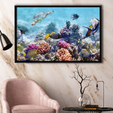 Fish Underwater Cool Framed Canvas Prints Wall Art Decor - Paiting Canvas, Art Prints, Floating Frame
