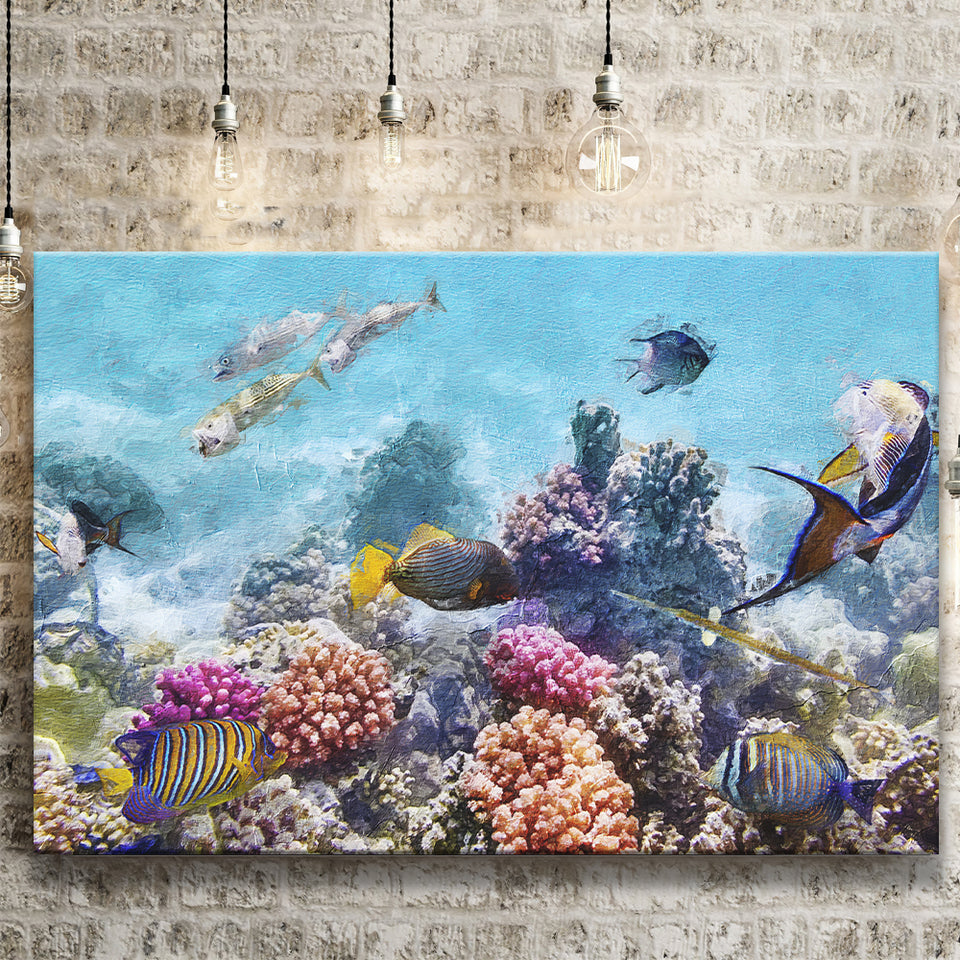 Fish Underwater Cool Canvas Prints Wall Art Decor - Paiting Canvas, Art Prints, Wall Decor, For Sale