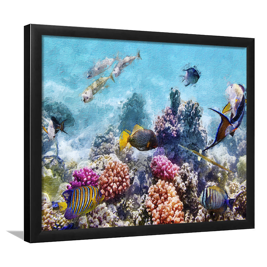 Fish Underwater Cool Framed Art Prints Wall Decor - Painting Prints, Framed Picture, Home Decor