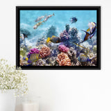 Fish Underwater Cool Framed Canvas Prints Wall Art Decor - Paiting Canvas, Art Prints, Floating Frame