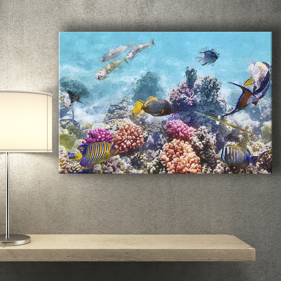 Fish Underwater Cool Canvas Prints Wall Art Decor - Paiting Canvas, Art Prints, Wall Decor, For Sale