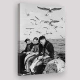 Fishermen Photo Black And White Print, Fishing Boat Canvas Prints Wall Art Home Decor