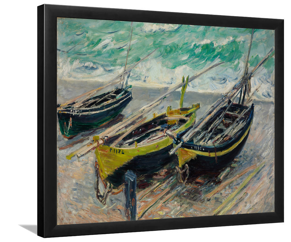 Fishing Boats By Claude Monet-Art Print,Canvas Art,Frame Art,Plexiglass Cover