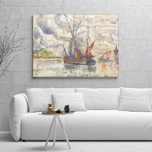 Fishing Boats In La Rochelle C 1919 21 Canvas Wall Art - Canvas Prints, Prints For Sale, Painting Canvas