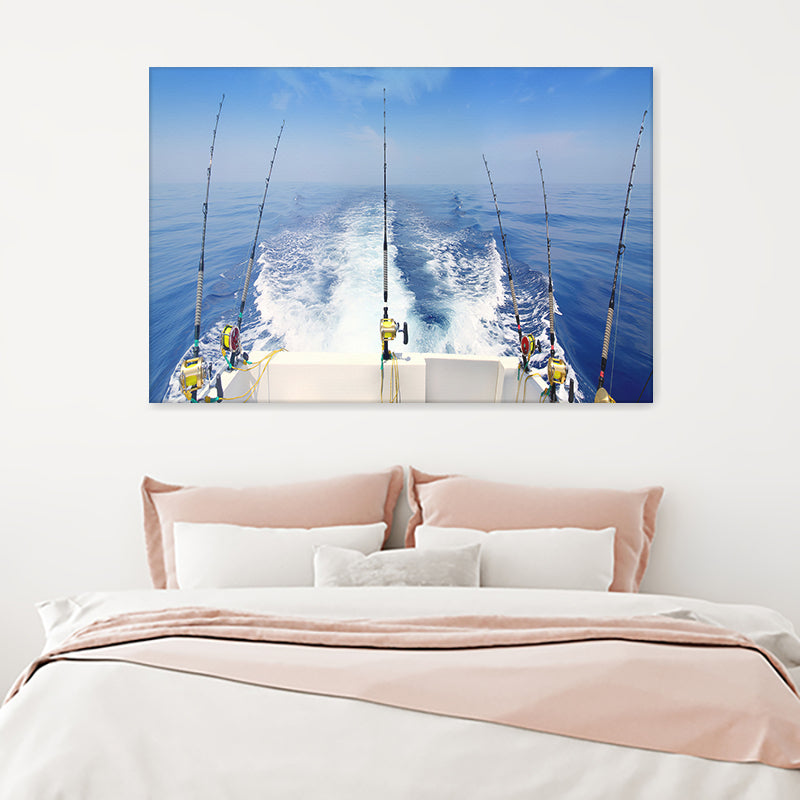 Fishing Charters In Santorini Canvas Wall Art - Canvas Prints, Prints For Sale, Painting Canvas,Canvas On Sale