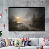 Fishing By Moonlight By Sebastian Pether Framed Art Prints Wall Art Decor - Painting Prints, Framed Picture
