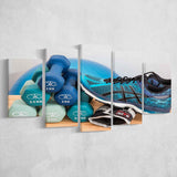 Fitness Motivation, Sporty Girl Gift Workout Motivation Fitness Multi Panels,Canvas Prints Wall Art Home Decor
