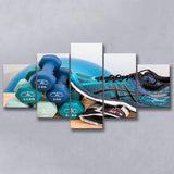 Fitness Motivation, Sporty Girl Gift Workout Motivation Fitness Multi Panels,Canvas Prints Wall Art Home Decor