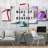 Fitness, Workout Motivation Canvas Art Multi Panels,Canvas Prints Wall Art Home Decor