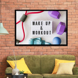 Fitness, Workout Motivation Art Framed Art Prints Wall Art Decor,Black Frame, Ready to hang