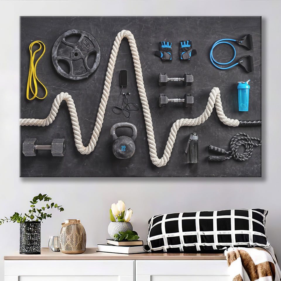 Fitness Wall Art Workout Wall Art Fitness Decor Canvas Prints Wall Art Decor - Painting Canvas,Home Decor, Ready to Hang