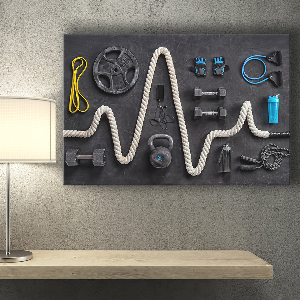 Fitness Wall Art Workout Wall Art Fitness Decor Canvas Prints Wall Art Decor - Painting Canvas,Home Decor, Ready to Hang