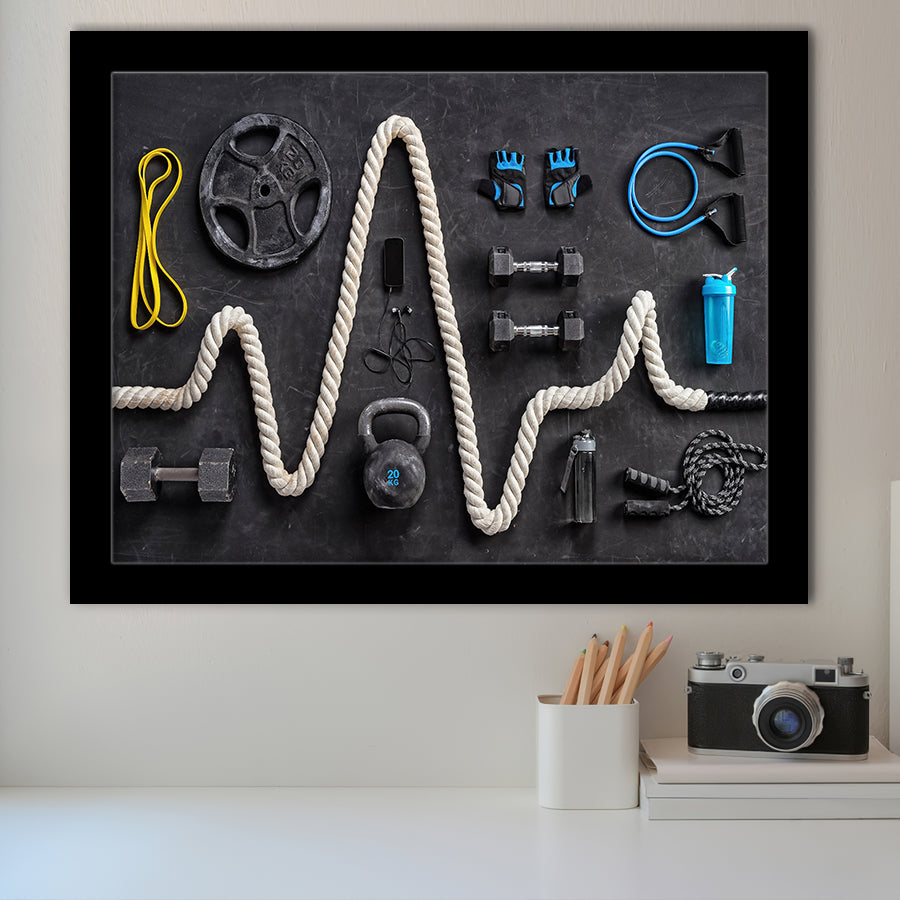 Fitness Wall Art Workout Wall Art Fitness Decor Framed Art Prints Wall Art Decor, Framed Picture, Home Decor
