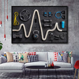 Fitness Wall Art Workout Wall Art Fitness Decor Framed Canvas Prints Wall Art Decor, Framed Picture, Floating Frame