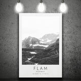 Flam, Norway Black And White Art Canvas Prints Wall Art Home Decor