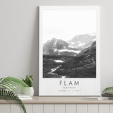 Flam, Norway Black And White Art Canvas Prints Wall Art Home Decor
