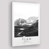 Flam, Norway Black And White Art Canvas Prints Wall Art Home Decor