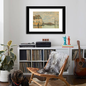 Flood At Port Marly By Alfred Sisley-Canvas art,Art Print,Frame art,Plexiglass cover