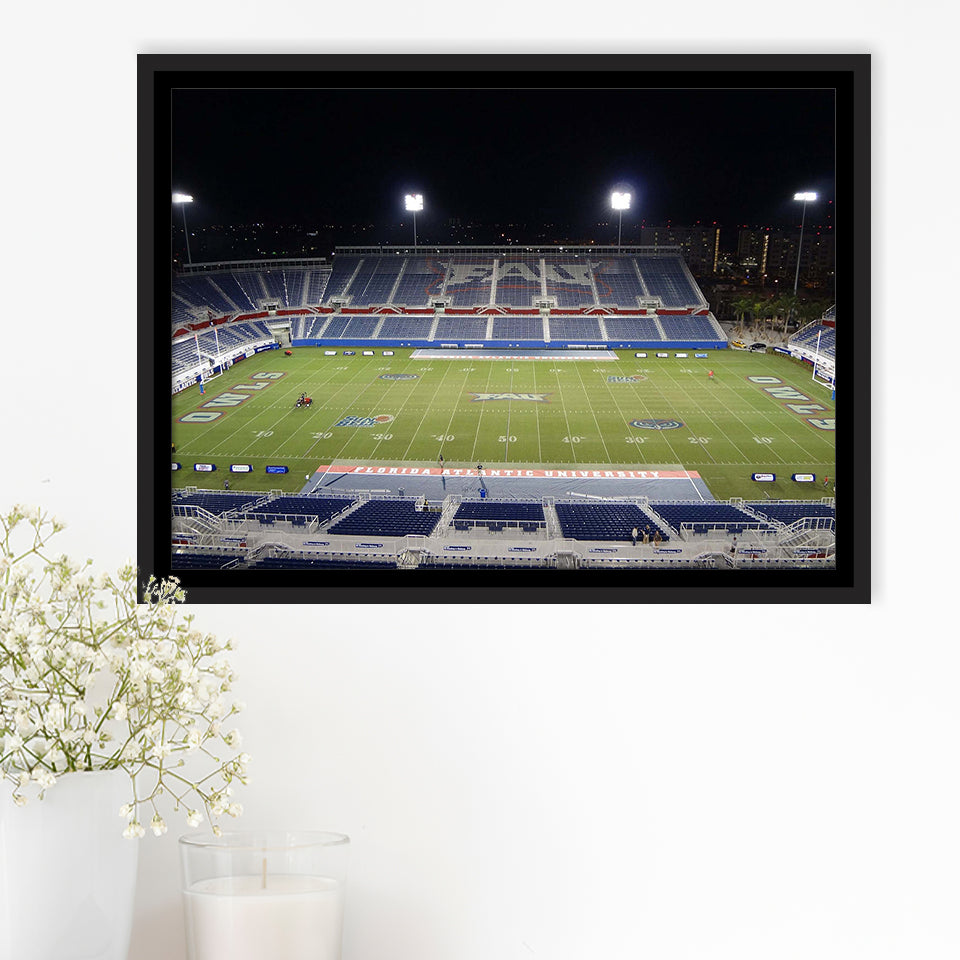 Florida Atlantic University Wall Art Florida Atlantic Owl,Sport Stadium Art Prints, Fan Gift
