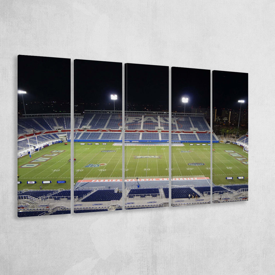 Florida Atlantic University Wall Art Florida Atlantic Owl,Multi Panels B,Sport Stadium Art Prints, Fan Gift