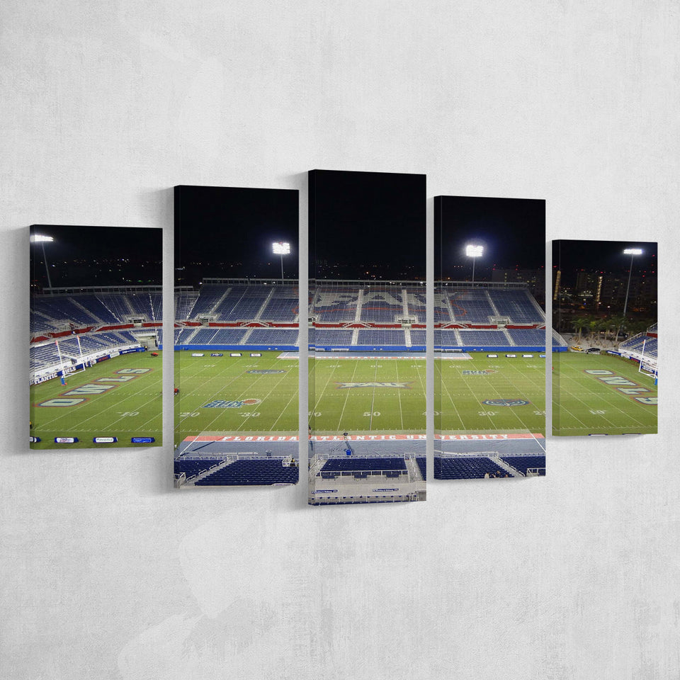 Florida Atlantic University Wall Art Florida Atlantic Owl,Multi Panels,Sport Stadium Art Prints, Fan Gift