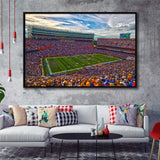 Florida Gators Stadium Framed Canvas Prints Stadium Ben Hill Griffin Stadium Wall Art,Sport Stadium Art Prints, Fan Gift