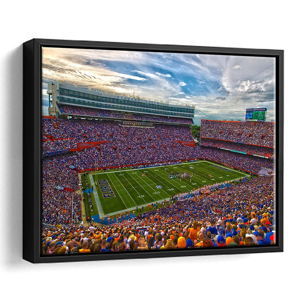 Florida Gators Stadium Framed Canvas Prints Stadium Ben Hill Griffin Stadium Wall Art,Sport Stadium Art Prints, Fan Gift