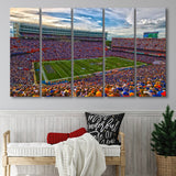 Florida Gators Stadium Canvas Prints Stadium Ben Hill Griffin Stadium Wall Art,Multi Panels B,Sport Stadium Art Prints, Fan Gift