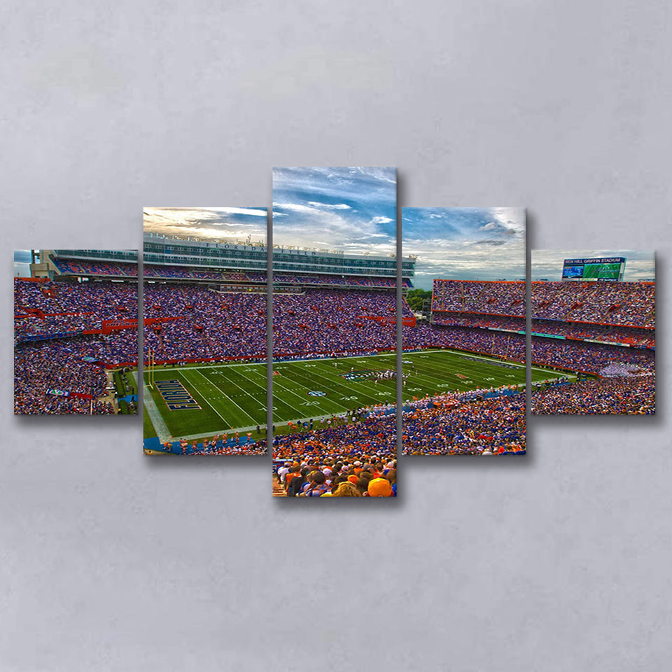 Florida Gators Stadium Canvas Prints Stadium Ben Hill Griffin Stadium Wall Art,Multi Panels,Sport Stadium Art Prints, Fan Gift
