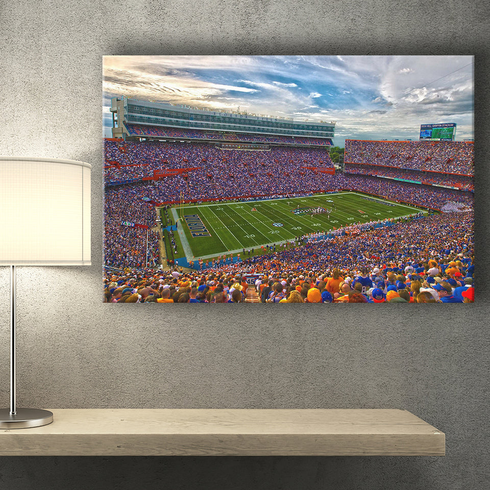 Florida Gators Stadium Canvas Prints Stadium Ben Hill Griffin Stadium Wall Art,Sport Stadium Art Prints, Fan Gift, Wall Decor