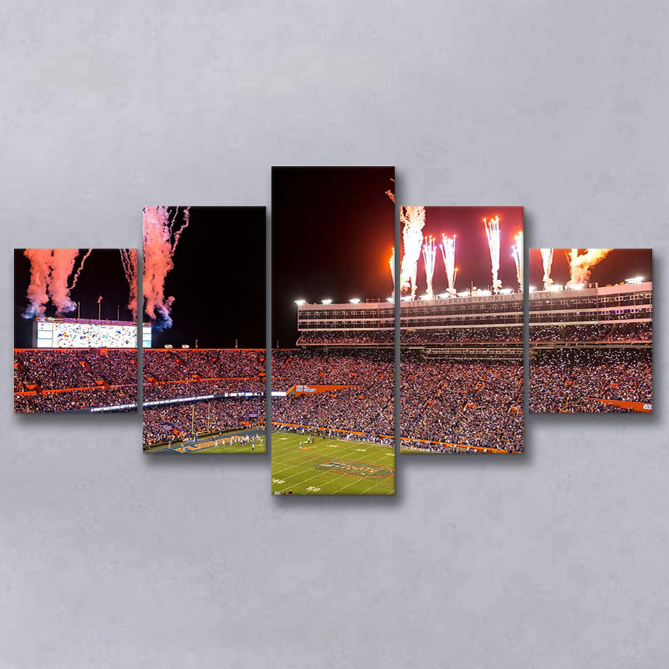Florida Gators Stadium Canvas Prints Ben Hill Griffin Stadium Wall Art,Multi Panels,Sport Stadium Art Prints, Fan Gift