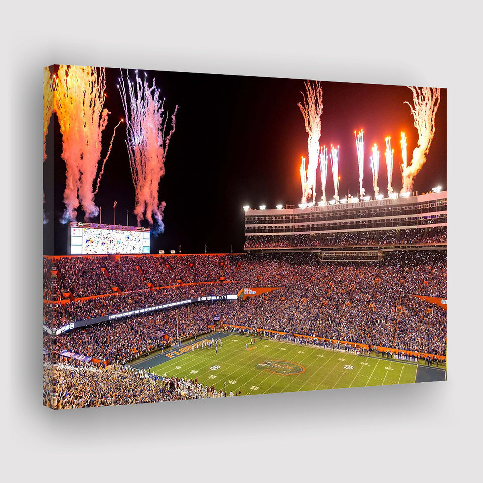 Florida Gators Stadium Canvas Prints Ben Hill Griffin Stadium Wall Art,Sport Stadium Art Prints, Fan Gift, Wall Decor